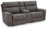 Ashley Slate Next - Gen DuraPella 61003S3 3 - Piece Power Reclining Sectional Loveseat with Console | Home Elegance USA