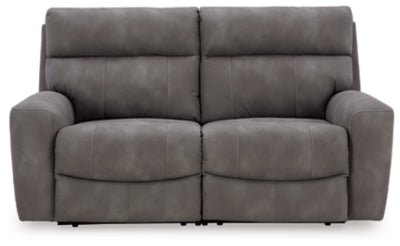 Ashley Slate Next - Gen DuraPella 61003S1 2 - Piece Power Reclining Sectional Loveseat | Home Elegance USA