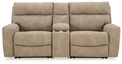 Ashley Sand Next - Gen DuraPella 61004S3 3 - Piece Power Reclining Sectional Loveseat with Console | Home Elegance USA