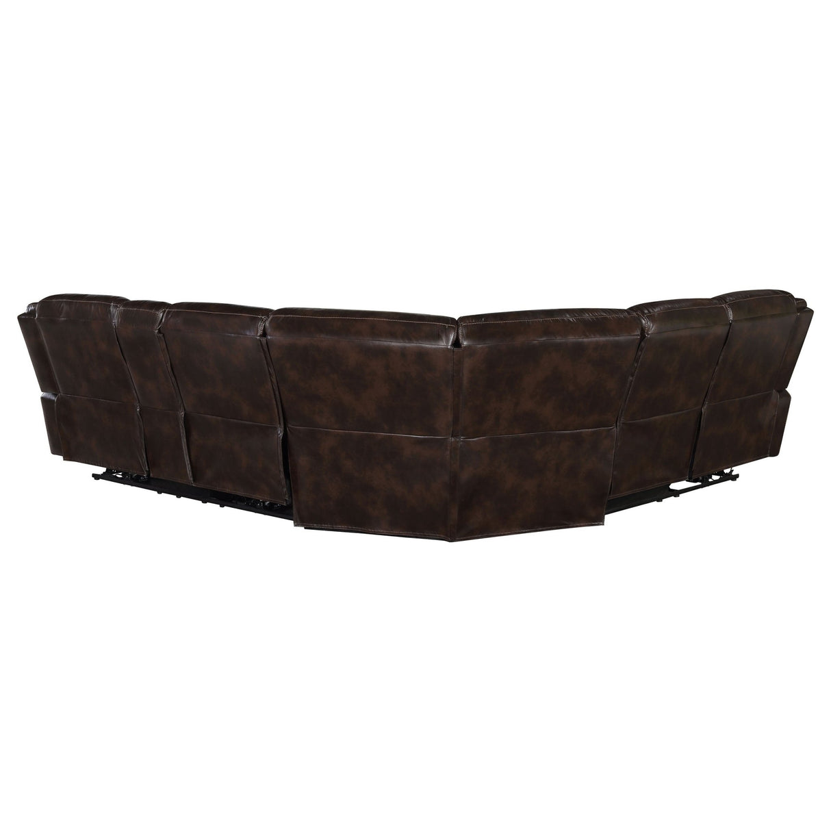 3 Pc Power Sectional - Sycamore Upholstered Power Reclining Sectional Sofa Dark Brown - 610190P - image - 7