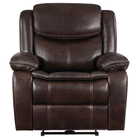 Power Recliner - Sycamore Upholstered Power Recliner Chair Dark Brown