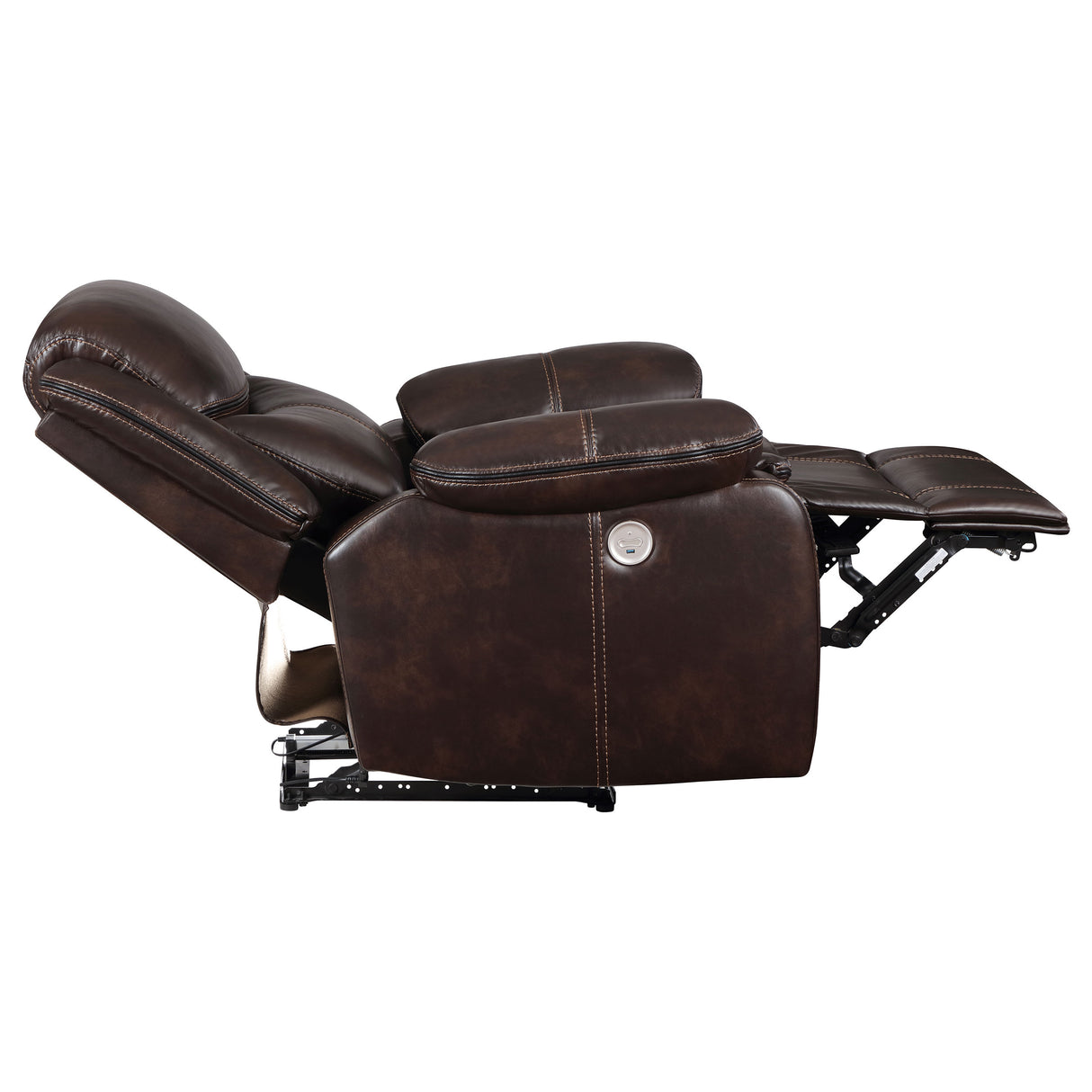 Power Recliner - Sycamore Upholstered Power Recliner Chair Dark Brown