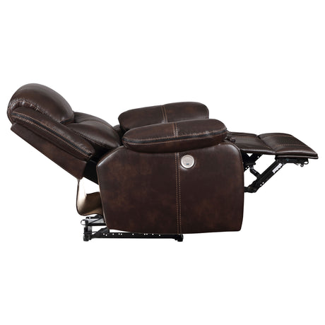 Power Recliner - Sycamore Upholstered Power Recliner Chair Dark Brown