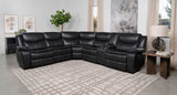 3 Pc Power Sectional - Sycamore Upholstered Power Reclining Sectional Sofa Dark Grey | Coaster | Home Elegance USA