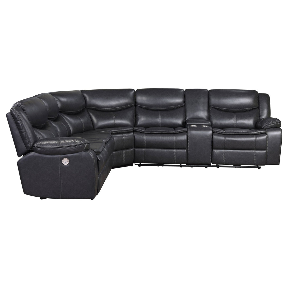 3 Pc Power Sectional - Sycamore Upholstered Power Reclining Sectional Sofa Dark Grey | Coaster | Home Elegance USA