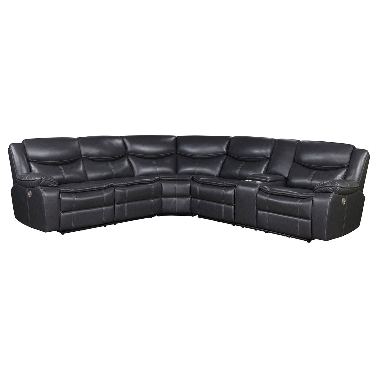 3 Pc Power Sectional - Sycamore Upholstered Power Reclining Sectional Sofa Dark Grey | Coaster | Home Elegance USA