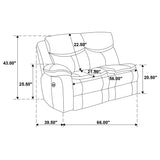 3 Pc Power Sectional - Sycamore Upholstered Power Reclining Sectional Sofa Dark Grey - 610200P - image - 10