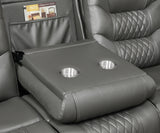 Power Sofa - Flamenco Tufted Upholstered Power Sofa Charcoal