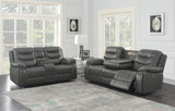 Power Sofa - Flamenco Tufted Upholstered Power Sofa Charcoal