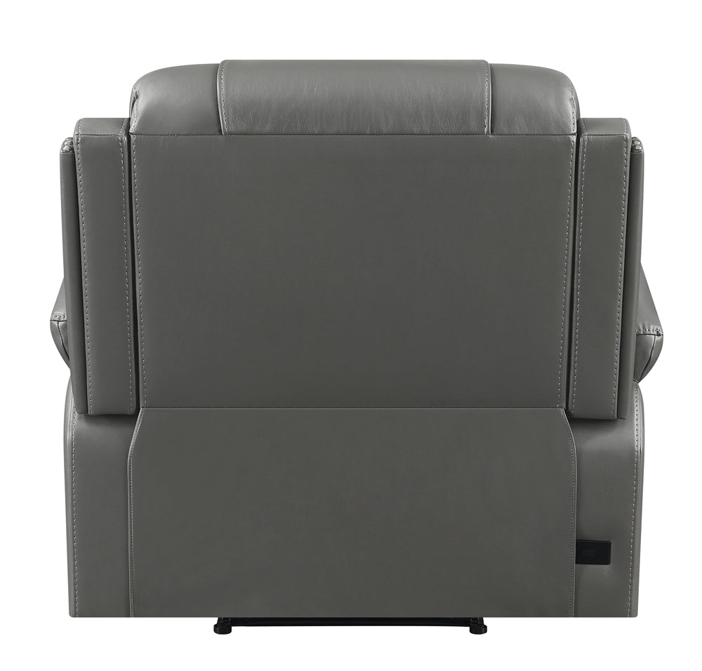 Power Recliner - Flamenco Tufted Upholstered Power Recliner Charcoal