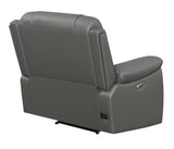 Power Recliner - Flamenco Tufted Upholstered Power Recliner Charcoal