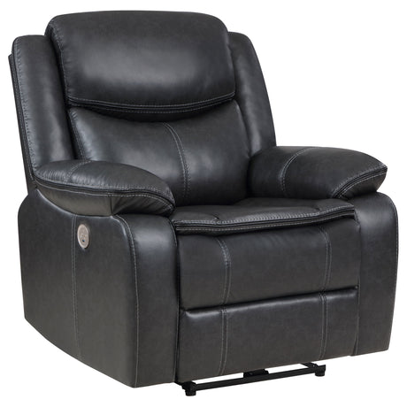 Power Recliner - Sycamore Upholstered Power Recliner Chair Dark Grey