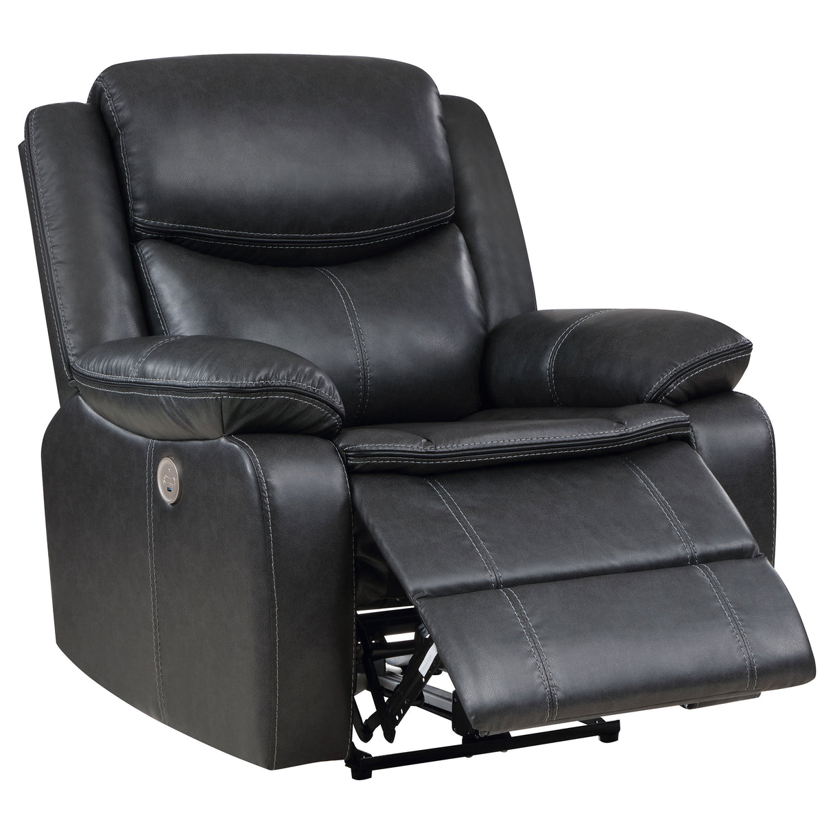 Power Recliner - Sycamore Upholstered Power Recliner Chair Dark Grey