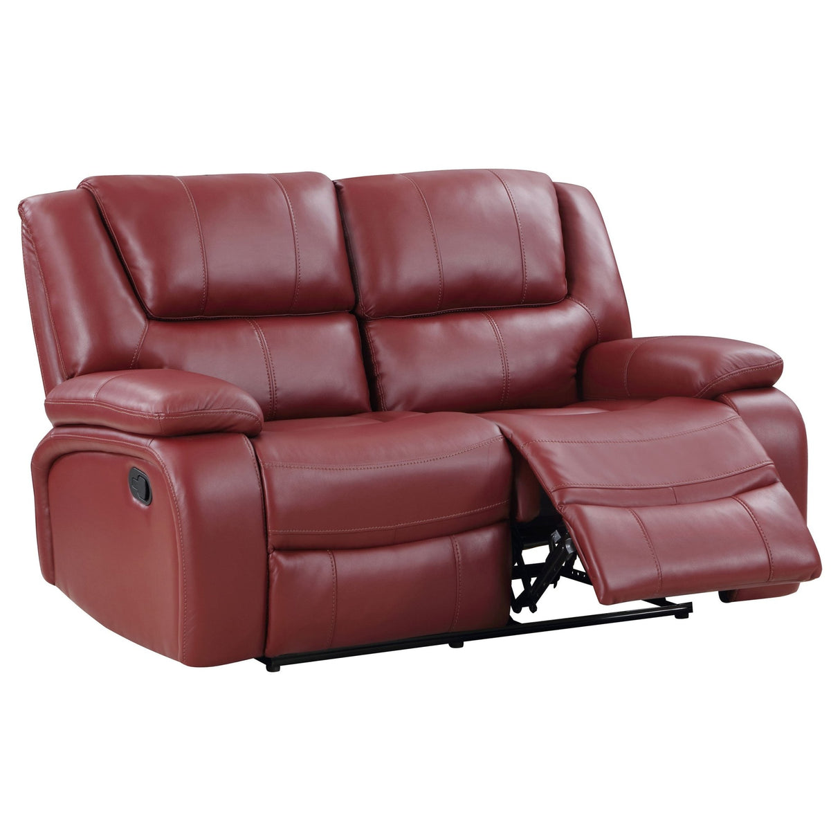 Camila 2 - piece Upholstered Reclining Sofa Set Red Faux Leather | Coaster | Home Elegance USA