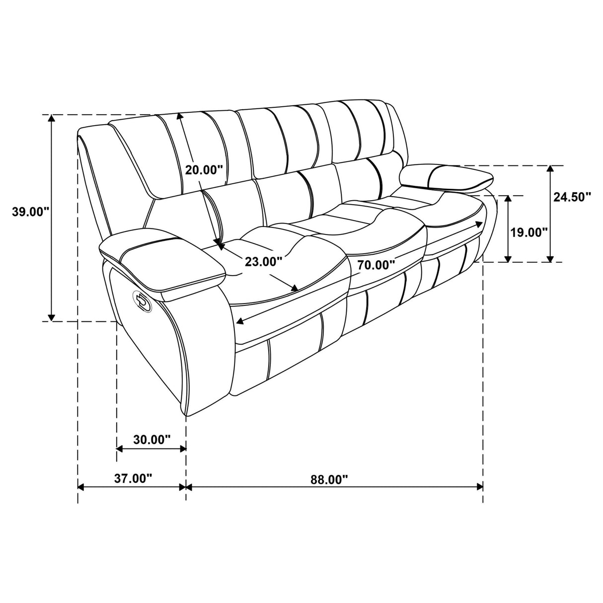 Camila 2 - piece Upholstered Reclining Sofa Set Red Faux Leather | Coaster | Home Elegance USA