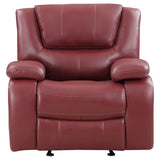 Camila 3 - piece Upholstered Reclining Sofa Set Red Faux Leather | Coaster | Home Elegance USA