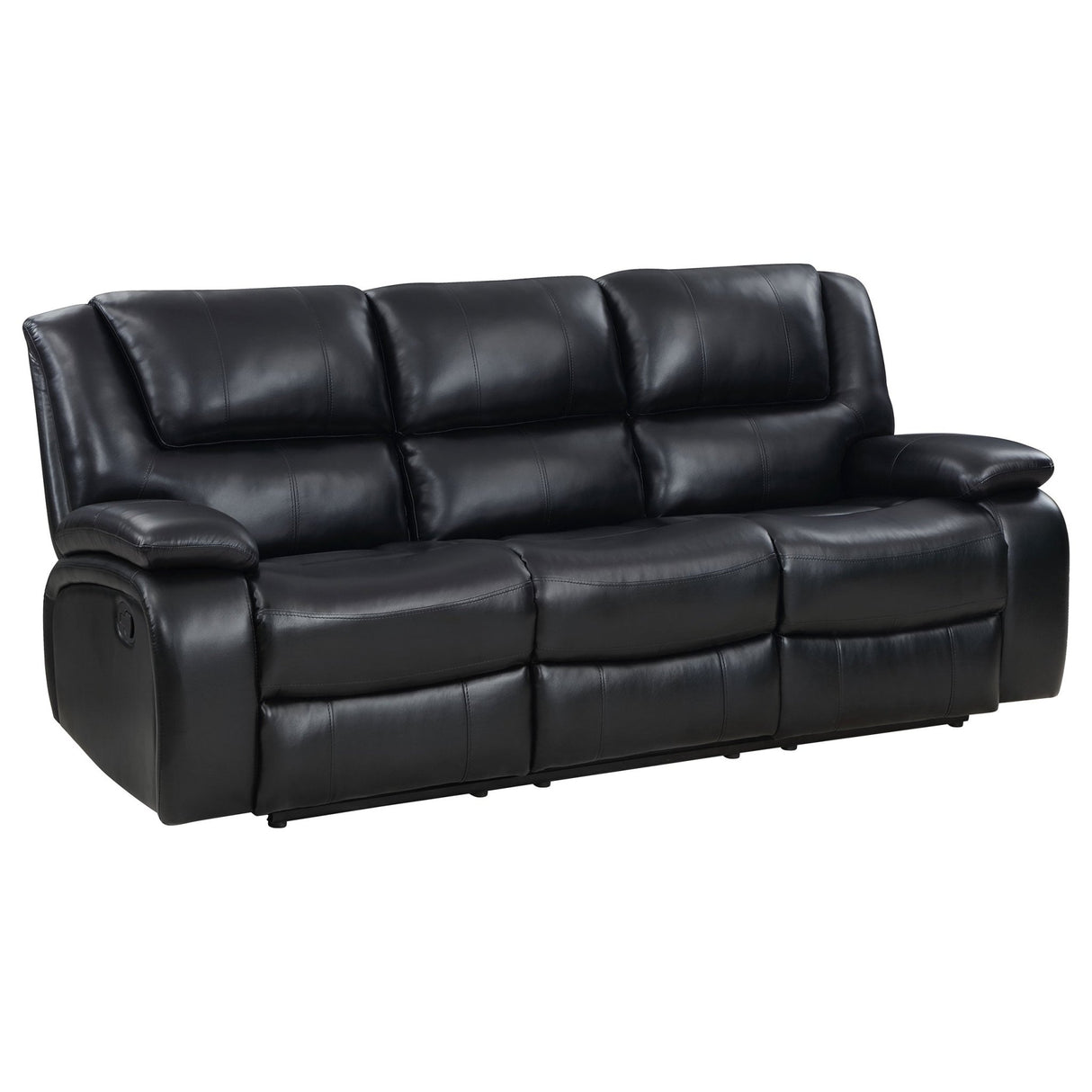 Camila 2 - piece Upholstered Motion Reclining Sofa Set Black | Coaster | Home Elegance USA