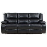 Camila 2 - piece Upholstered Motion Reclining Sofa Set Black | Coaster | Home Elegance USA