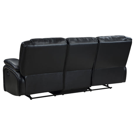 Motion Sofa - Camila 3-piece Upholstered Motion Reclining Sofa Set Black