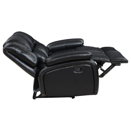 Motion Loveseat - Camila Upholstered Motion Reclining Loveseat Black