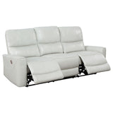 Power Sofa 2 Pc Set - Greenfield 2-piece Upholstered Power Reclining Sofa Set Ivory