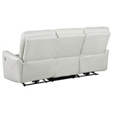 Power Sofa 2 Pc Set - Greenfield 2-piece Upholstered Power Reclining Sofa Set Ivory