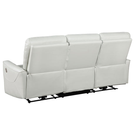 Power Sofa 2 Pc Set - Greenfield 2-piece Upholstered Power Reclining Sofa Set Ivory