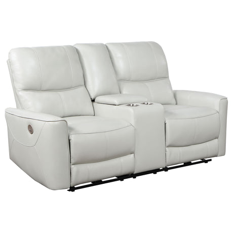 Power Sofa 2 Pc Set - Greenfield 2-piece Upholstered Power Reclining Sofa Set Ivory