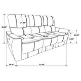 Power Sofa 2 Pc Set - Greenfield 2-piece Upholstered Power Reclining Sofa Set Ivory