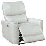 Power Sofa 3 Pc Set - Greenfield 3-piece Upholstered Power Reclining Sofa Set Ivory