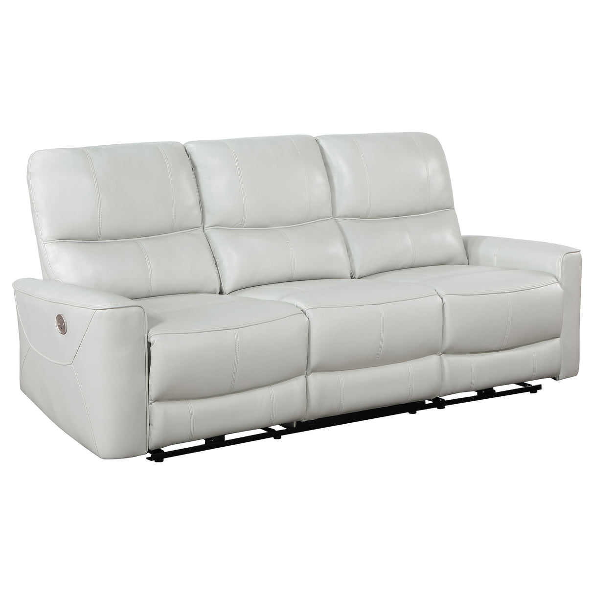 Power Sofa - Greenfield Upholstered Power Reclining Sofa Ivory