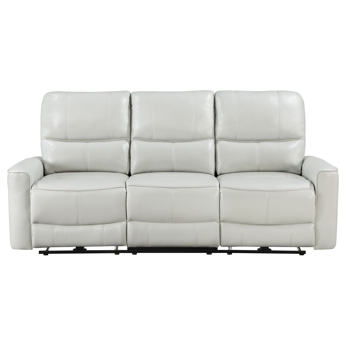 Power Sofa - Greenfield Upholstered Power Reclining Sofa Ivory