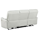 Power Sofa - Greenfield Upholstered Power Reclining Sofa Ivory