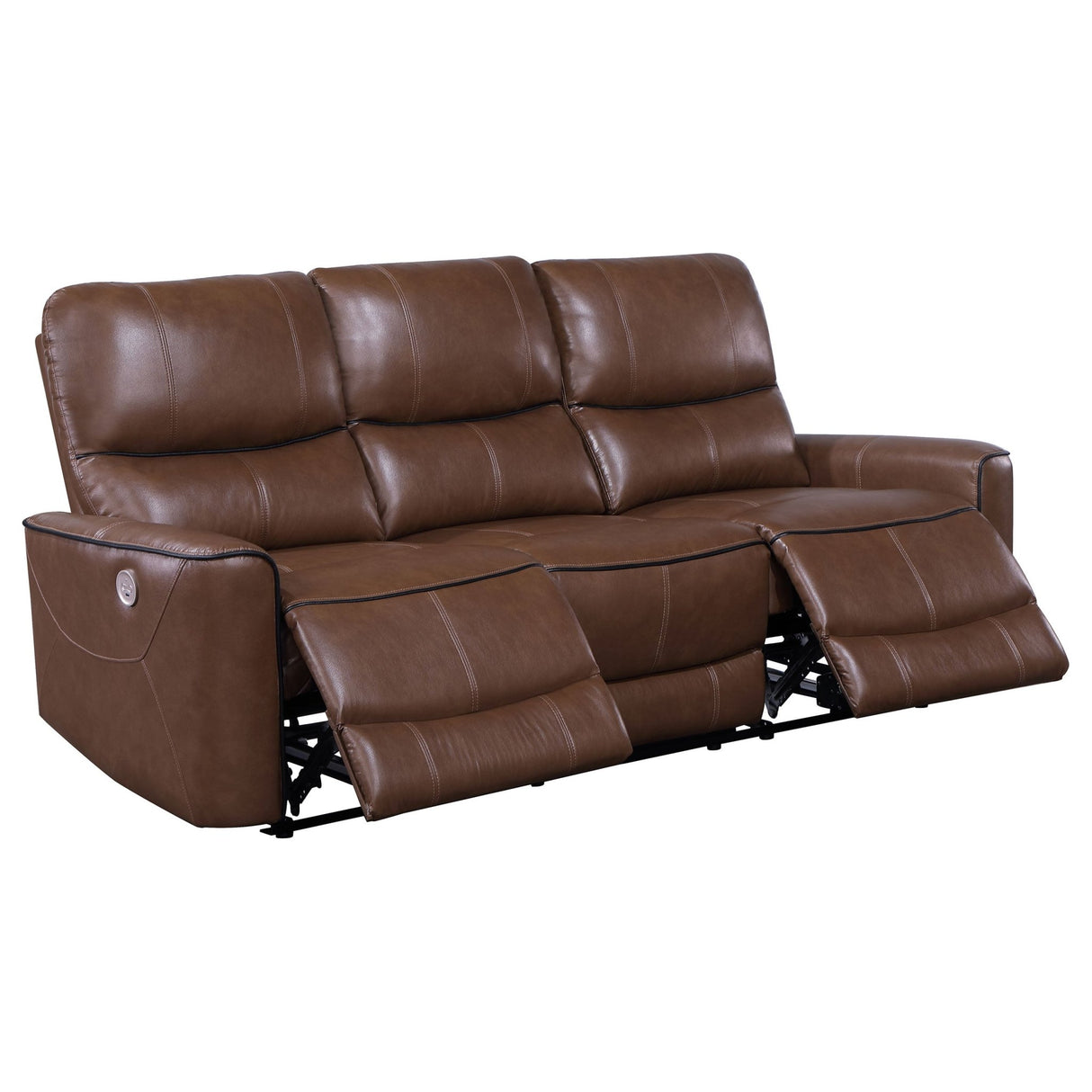 Power Sofa 2 Pc Set - Greenfield 2-piece Upholstered Power Reclining Sofa Set Saddle Brown