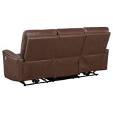 Power Sofa 2 Pc Set - Greenfield 2-piece Upholstered Power Reclining Sofa Set Saddle Brown