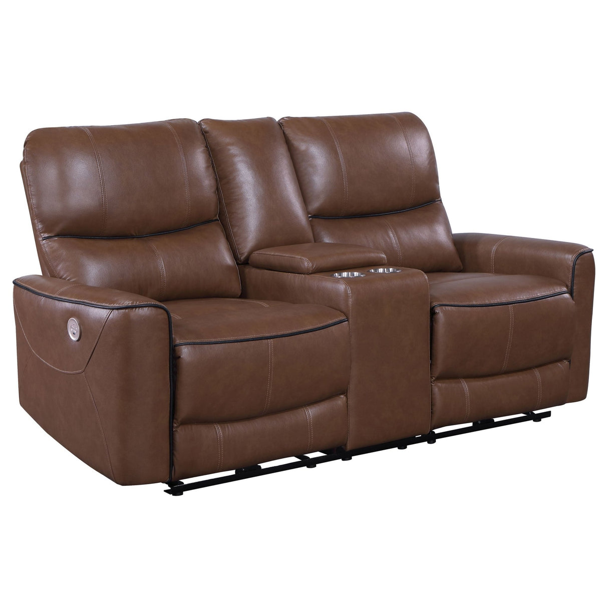 Power Sofa 2 Pc Set - Greenfield 2-piece Upholstered Power Reclining Sofa Set Saddle Brown