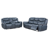 Motion Sofa 2 Pc Set - Sloane 2-piece Upholstered Motion Reclining Sofa Set Blue