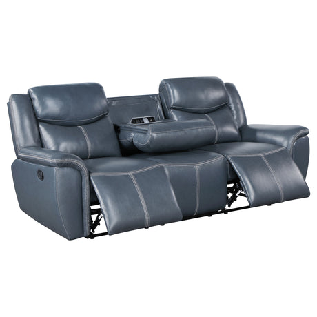 Motion Sofa 2 Pc Set - Sloane 2-piece Upholstered Motion Reclining Sofa Set Blue