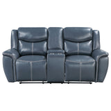 Motion Sofa 2 Pc Set - Sloane 2-piece Upholstered Motion Reclining Sofa Set Blue