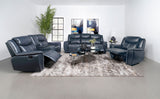 Motion Sofa 3 Pc Set - Sloane 3-piece Upholstered Motion Reclining Sofa Set Blue