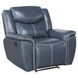 Motion Sofa 3 Pc Set - Sloane 3-piece Upholstered Motion Reclining Sofa Set Blue