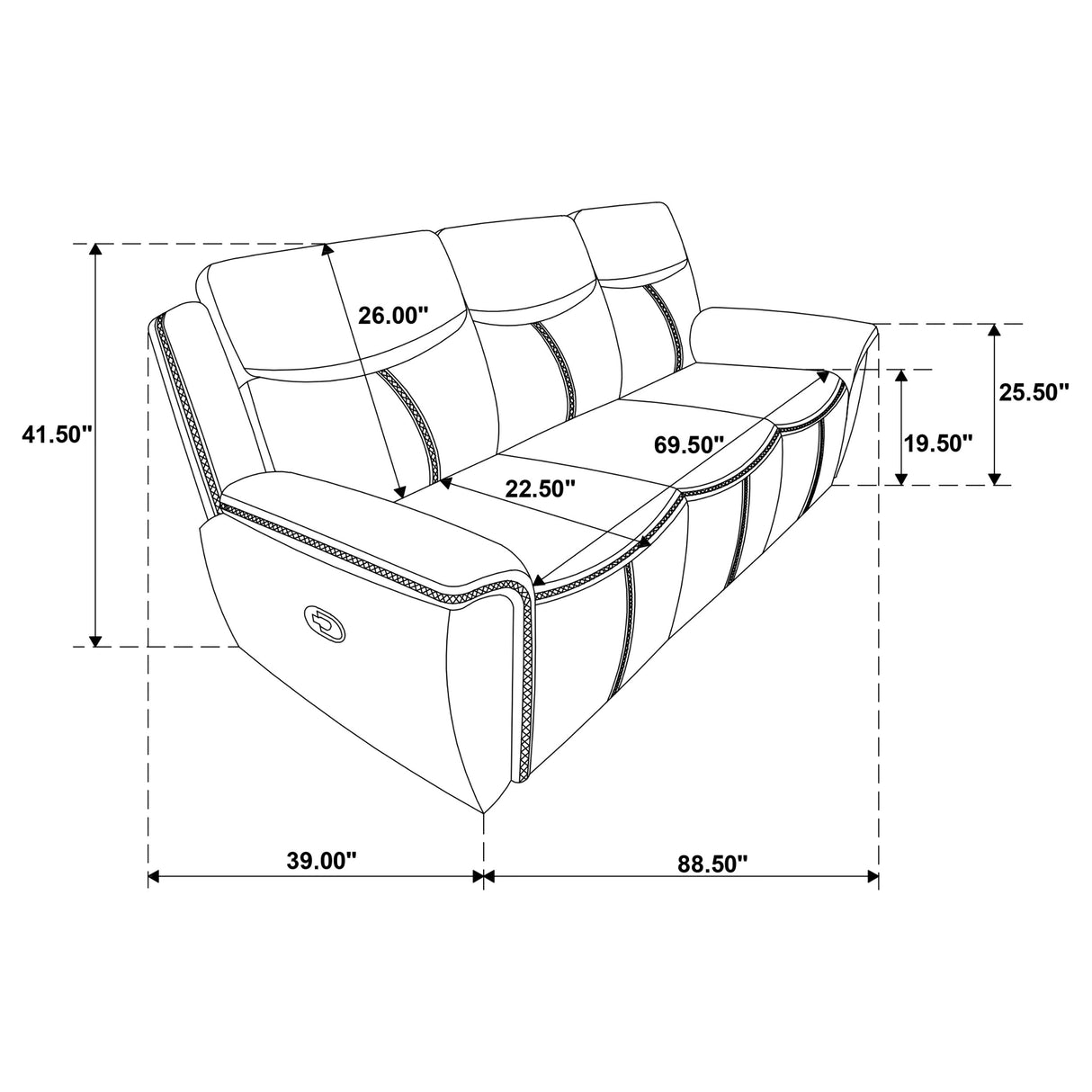 Motion Sofa 3 Pc Set - Sloane 3-piece Upholstered Motion Reclining Sofa Set Blue