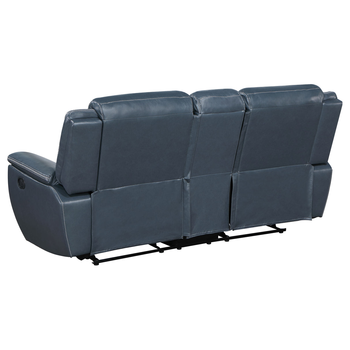 Motion Loveseat - Sloane Upholstered Motion Reclining Loveseat with Console Blue