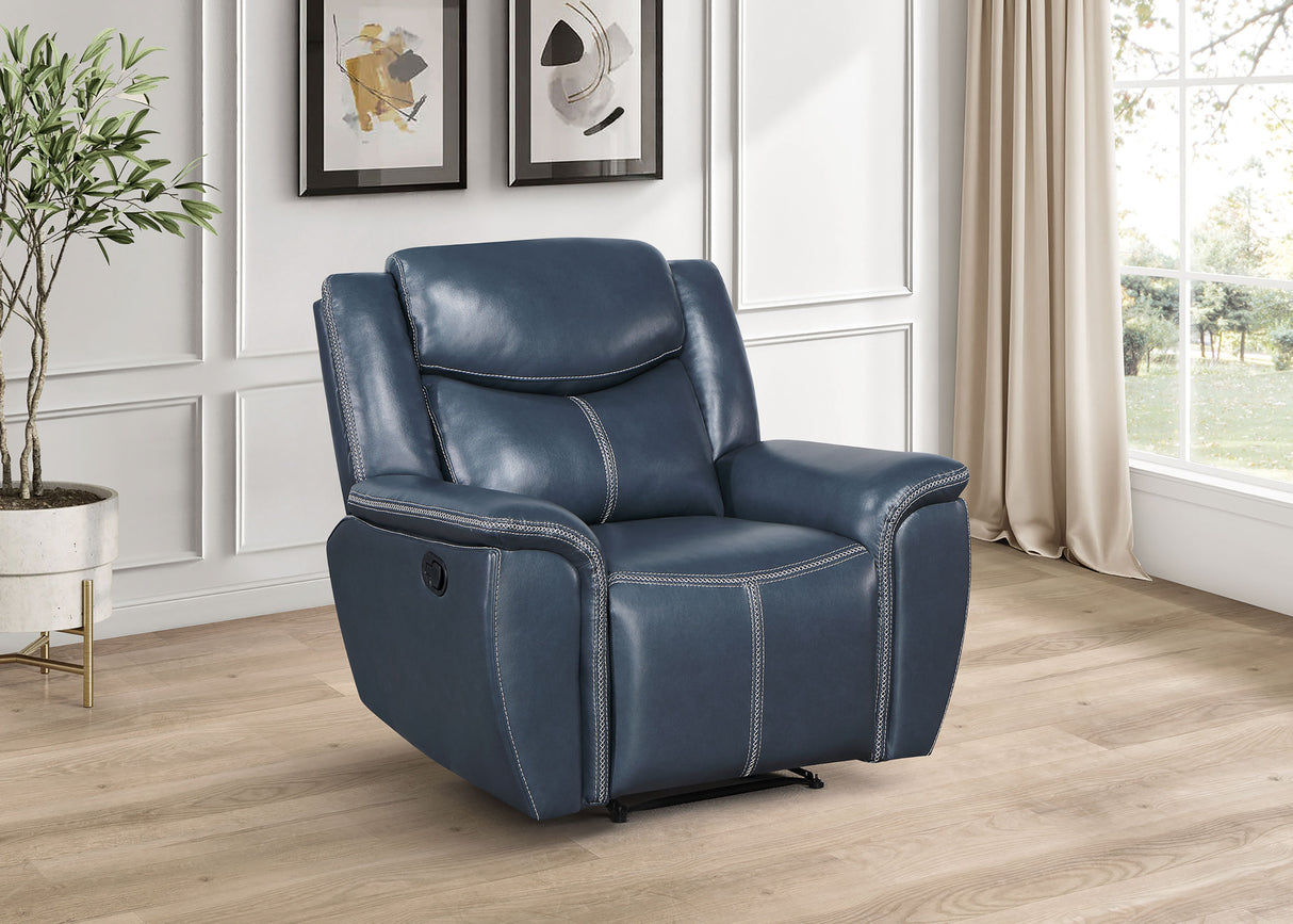 Recliner - Sloane Upholstered Motion Recliner Chair Blue