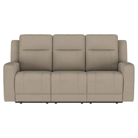 Brentwood Upholstered Motion Reclining Sofa Taupe - sold by Home Elegance USA