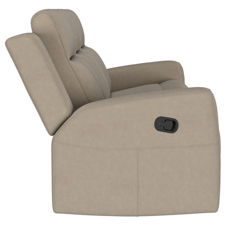 Brentwood Upholstered Motion Reclining Sofa Taupe - sold by Home Elegance USA