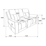Brentwood Upholstered Motion Reclining Loveseat Taupe