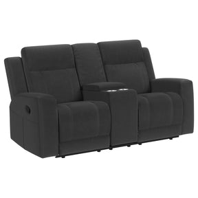 Brentwood Upholstered Reclining Loveseat Dark Charcoal - sold by Home Elegance USA