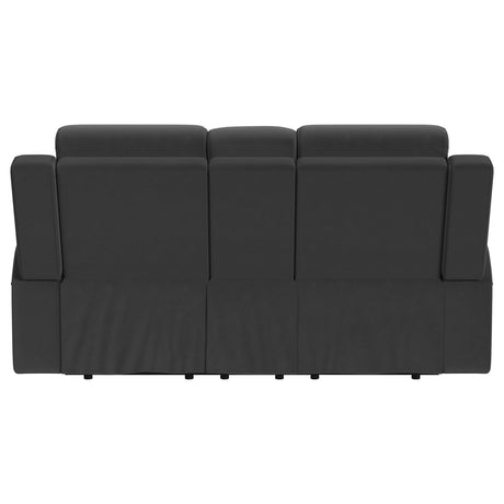 Brentwood Upholstered Reclining Loveseat Dark Charcoal - sold by Home Elegance USA