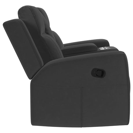 Brentwood Upholstered Reclining Loveseat Dark Charcoal - sold by Home Elegance USA